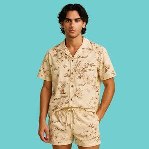 Malibu Beach Club “Good Vibes Island” Matching Set | Size L | Tropical Floral